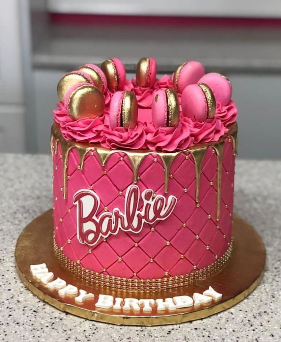 Bolo Fake Falso Para Festa No Tema Barbie B